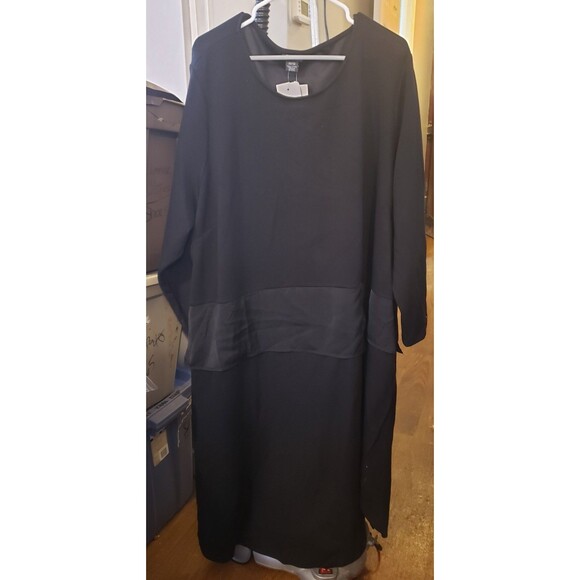 NWT - Dress Beyond Knit - Long Sleeve Shift Dress with Ruffle Size 30/32 - Picture 1 of 6